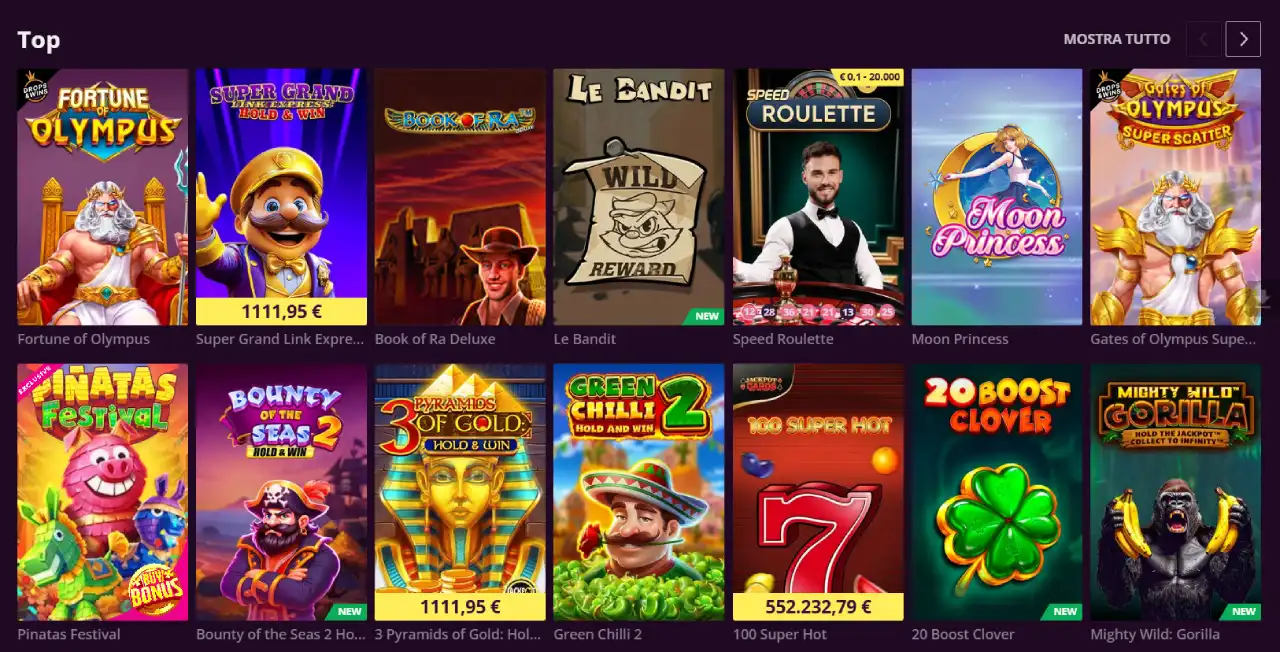 Malina Casino Giochi